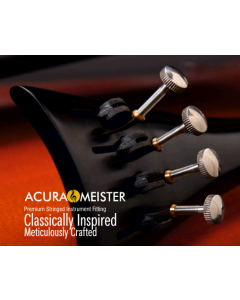 Cordiera per violino Acura Meister in ebano, mod. Francese con 4 tiracantini in titanio