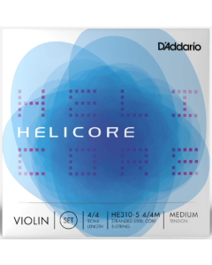 D'addario Helicore per violino elettrico - set 5 corde