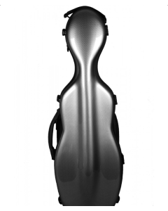 Custodia per violino sagomata a forma di violoncello trama carbonio