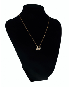 Ciondolo note con brillantini con catenina