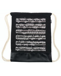 Borsa a zaino con spartito o chiave di violino