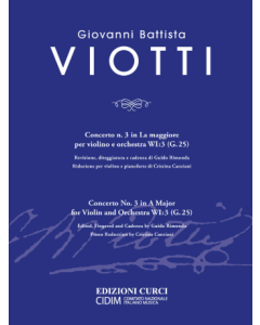 Viotti, G.B. - Concerto n.3 il La Magg per violino e orch WI:3 (G.25), riduzione per violino e piano