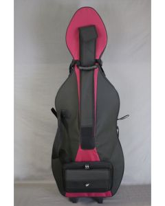 Custodia per violoncello Sebim con ruote Nero e Bordeaux