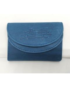 Portafoglio piccolo in pelle blu