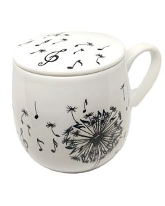 Tazza da tè con dente di leone e coperchio
