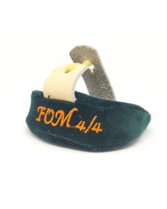 Cuscino Fom in velluto - mezzaluna con elastico e asola per bottone