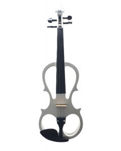 Violino elettrico Luthier EV201 bianco, con custodia e arco