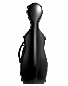 Custodia per violino sagomata a forma di violoncello nera effetto graffiato
