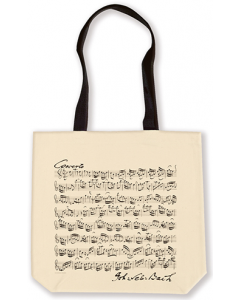 Shopper bianco con spartito in cotone