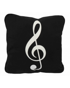 Cuscino nero con chiave di violino
