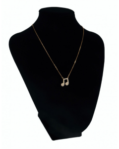 Ciondolo note con brillantini con catenina