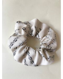 Scrunchie per capelli in cotone con motivo musicale