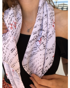 Foulard con motivo musicale