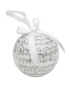Palla di Natale in carta con spartito Beethoven