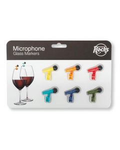 Segna bicchiere a forma di microfono, 6 pezzi