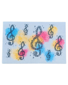 Zerbino con note e chiave di violino