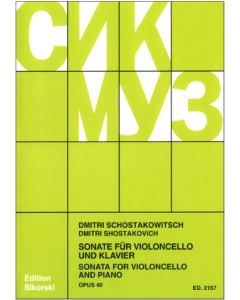 Shostakovic, D. - Sonata per violoncello e pianoforte in Re minore op. 40
