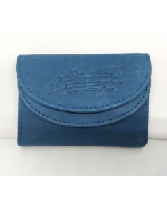 Portafoglio piccolo in pelle blu